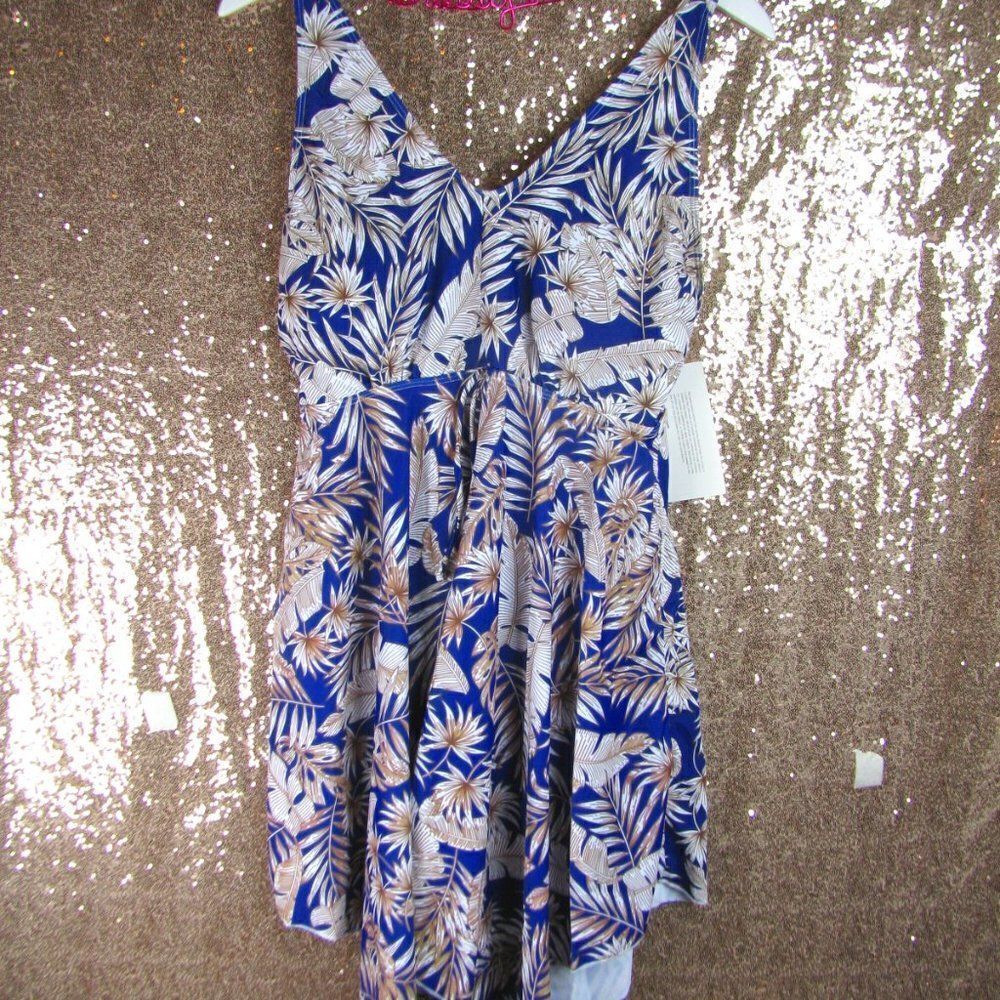 NWT BloomChic tropical blue swim top 12/L - Picture 4 of 13